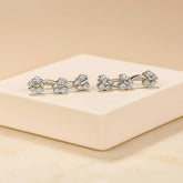 925 Sterling Silver Rhodium Plated CZ Butterfly Vine Ear Cuffs for Women