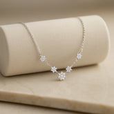 925 Sterling Silver Rhodium Plated CZ Star Pendant Necklace