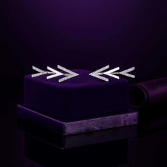 925 Sterling Silver Rhodium Plated CZ Arrow Ear Cuffs for Women