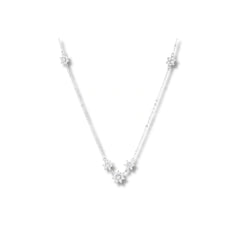925 Sterling Silver Rhodium Plated CZ Star Pendant Necklace