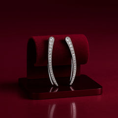 925 Sterling Silver Rhodium Plated CZ Minimalist Ear Cuffs